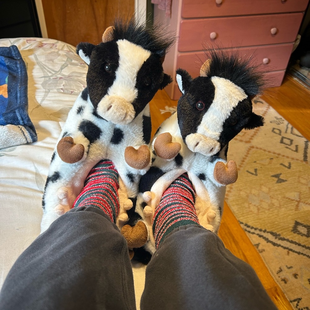 Cow Plush Slippers